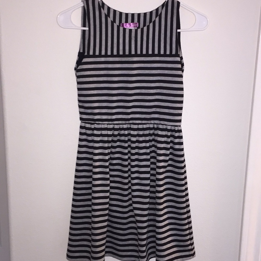Stripped formal dress